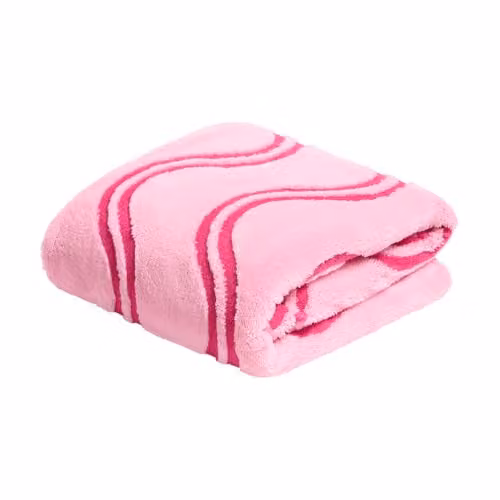 OHS Reversible Sherpa Fleece Throw Blanket, Pink/Red, W/D/H: 130 x 160 cm – 2