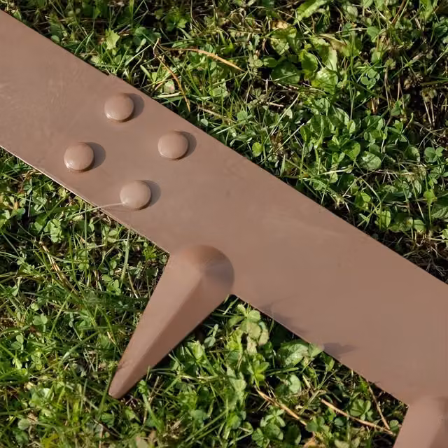 Primrose 5m Corten Steel Modular Garden Edging Pieces in Brown
