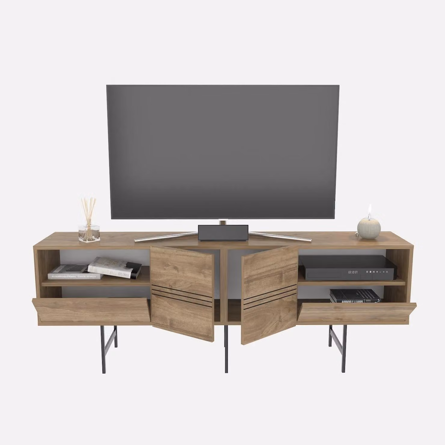 Decorotika Derin Modern TV Unit in Brown and Black – 3