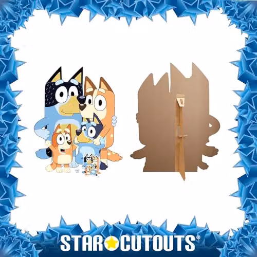 Star Cutouts SC4465 Bluey Heeler Family Cardboard Cutout, Multicolour, Height: 117 cm – 3