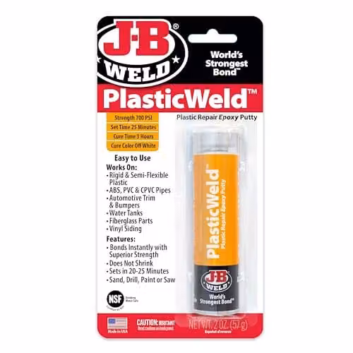 JB Weld 8237UK JB8237 Rapid-Setting Multi-Purpose Reinforced Epoxy Putty, White, 57 g – 1