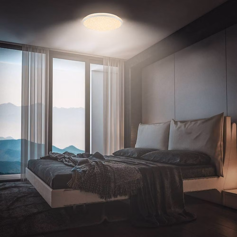 Briloner LED Ceiling Light, Dimmable Round Bathroom Lamp with Remote Control and CCT, Silver, Diameter: 33 cm, 22W – 4