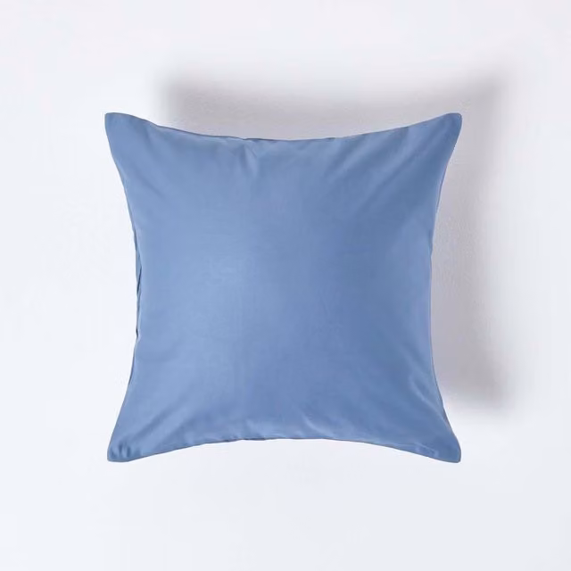 Homescapes 1000 Thread Count Egyptian Combed Cotton Housewife Pillowcase, Blue, W: 40 cm