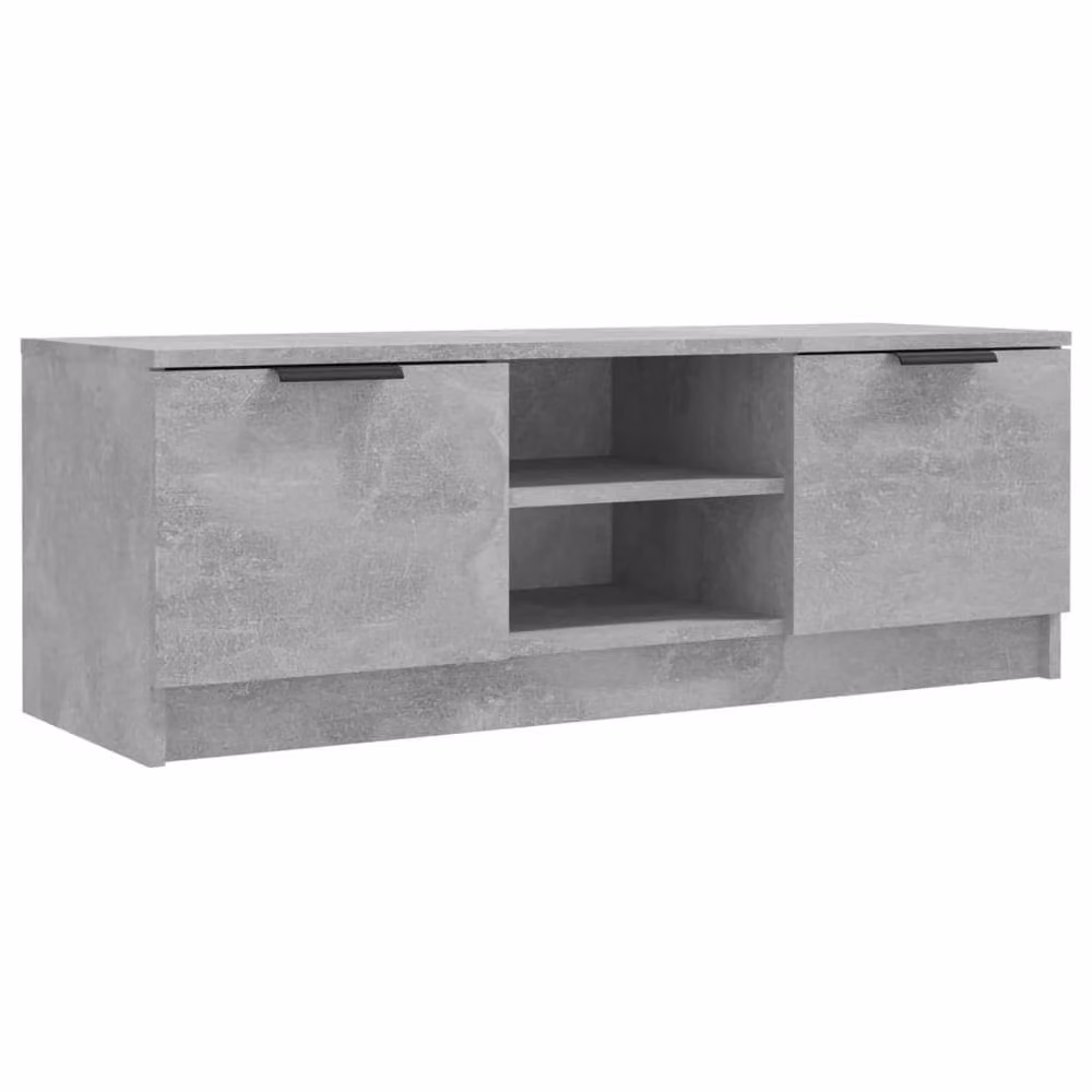 Berkfield Home Modern TV Cabinet in Concrete Grey, W/D/H: 102 x 35 x 36.5 cm – 3