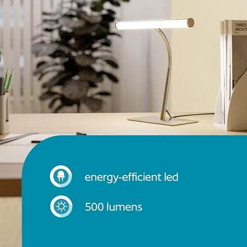 Eglo Riccione LED Dimmable Touch Desk Lamp in Gold or Silver – 2