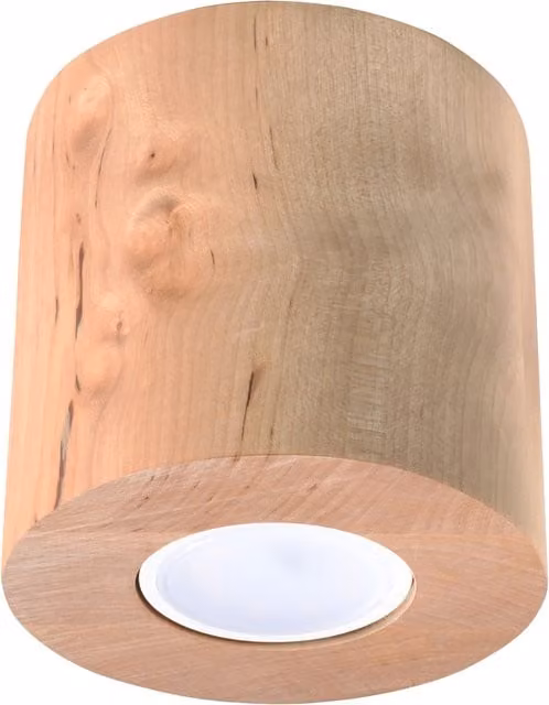 Sollux Lighting Orbis 1 Ceiling Lamp in Grey and Natural Wood