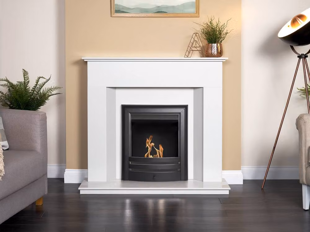 Acantha Vela Matte Black Wall Mounted Rectangular Bio Ethanol Fire W/D/H: 63.5 x 56.0 x 15.9 cm – 3