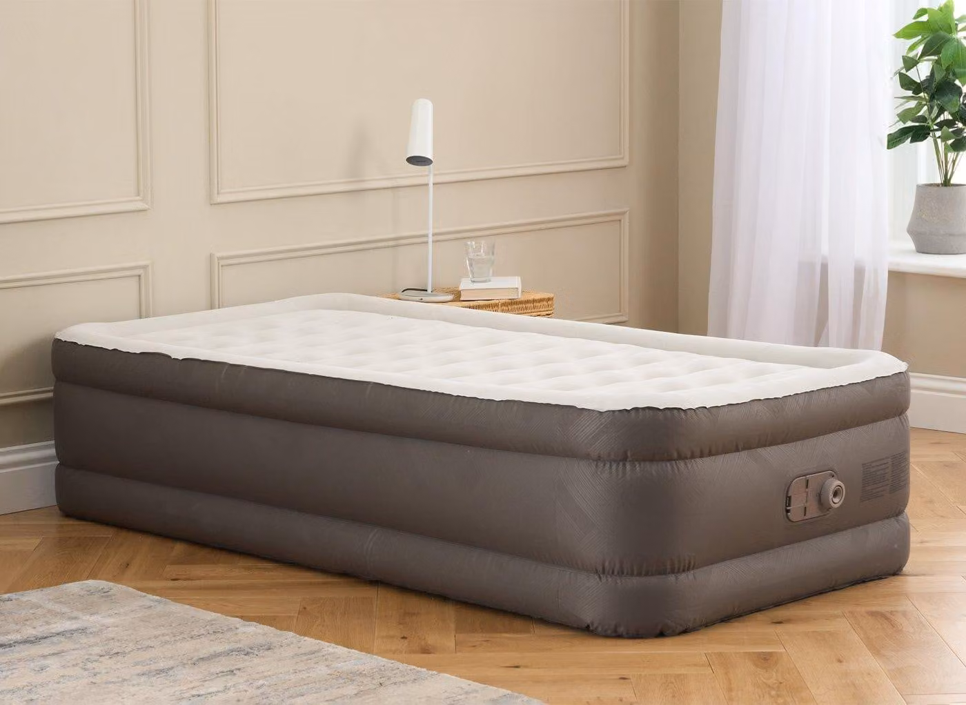 Bestway Fortech Single Air Bed in Grey, W/D/H: 90 x 190 cm