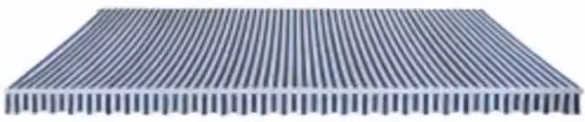 Berkfield Home Manual Operated Folding Awning in Blue and White Striped Polyester with Aluminium Frame, Width: 600 cm – 1