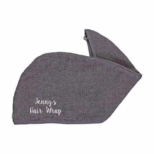 Duncan Stewart Personalised Hair Towel, Grey, 64 x 23 cm