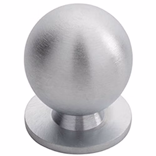 Loops Solid Ball Cupboard Door Knob in Satin Chrome
