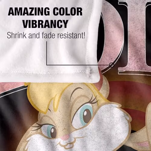 LOGOVISION Looney Tunes Lola Bunny Super Soft Silky Touch Fleece Throw Blanket, Multicolour, W: 152 cm, D: 127 cm – 2