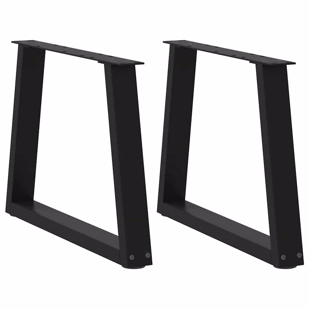 Berkfield Home Modern X-Frame Dining Table Legs, 2 Piece Black Metal Set, Height: 60 cm, Width: 43.3 cm – 1