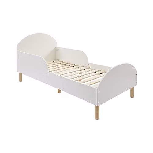Liberty House Toys White Solid Wood Toddler Bed, H68 x W74 x D144 cm – 2