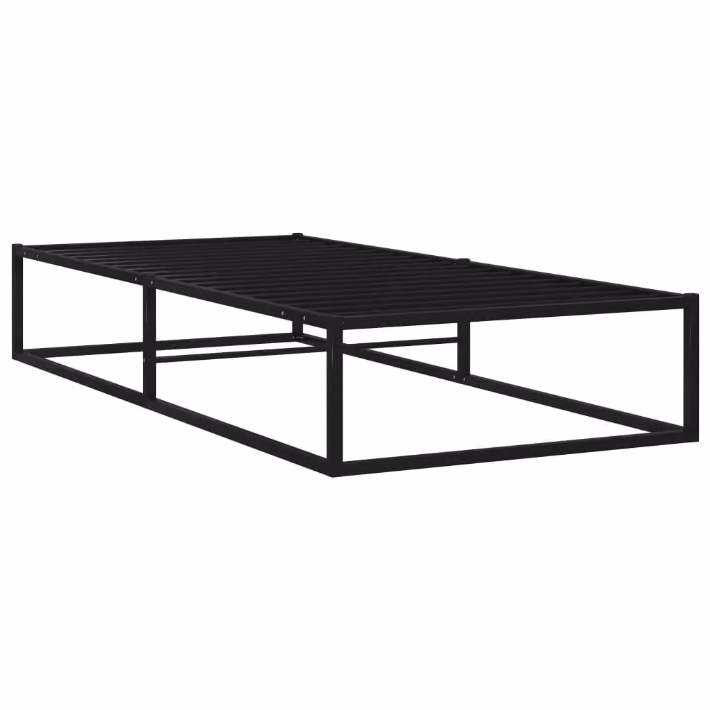 Berkfield Home Modern Black Metal Bed Frame W: 100 cm, D: 200 cm – 1