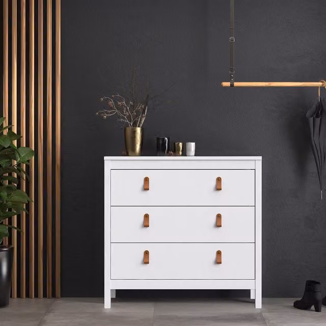 Furniture To Go Barcelona Chest of 3 Drawers in White and Brown – 1