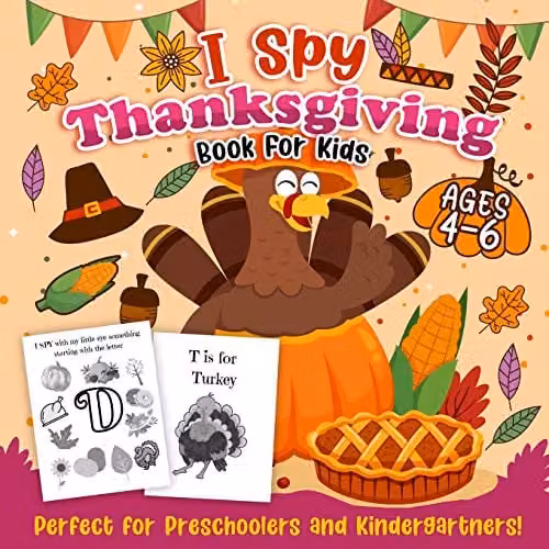 Happy Harper I Spy Thanksgiving Multicolour Paperback Book for Preschoolers and Kindergartners Ages 4-6