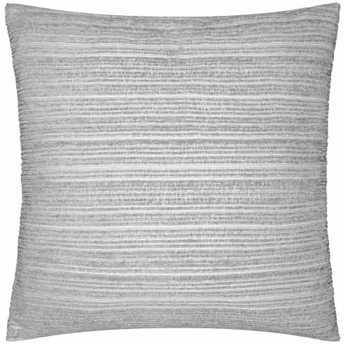Paoletti Jupiter Silver Chenille Jacquard Square Decorative Cushion W/D/H: 50 x 50 x 5 cm