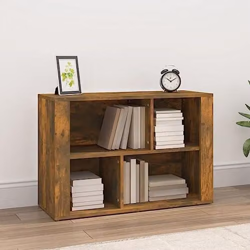 vidaXL Modern Sideboard in Smoked Oak, Brown, W/D/H: 80 x 30 x 54 cm – 2