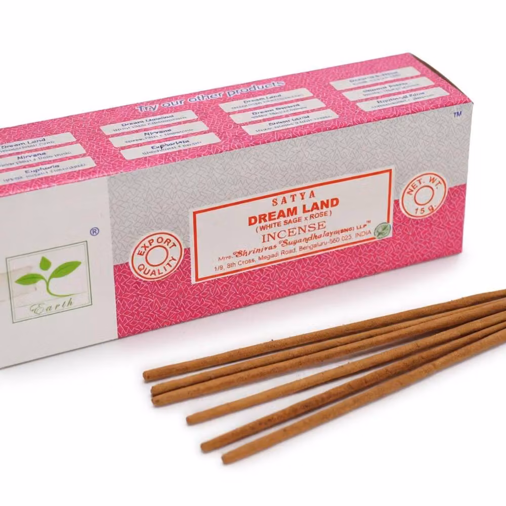 KDMD Satya Dream Land Incense Sticks with White Sage and Rose, 15g, Brown – 3