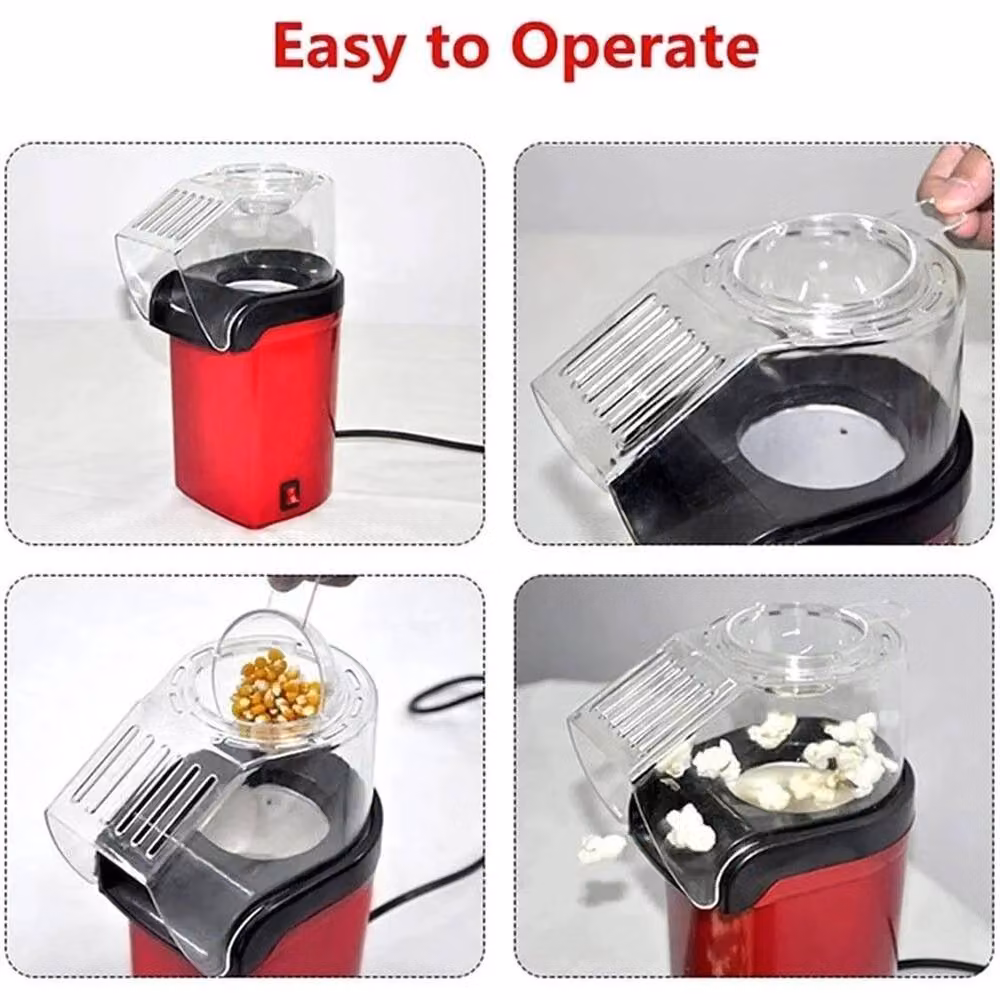Nordara Hot Air Popcorn Maker Electric Popper 1200W in Red – 3