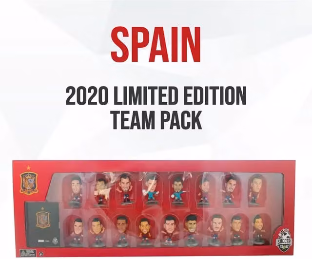 SoccerStarz Spain 17 Mini Figure Team Pack (2020 Version) Red and Silver