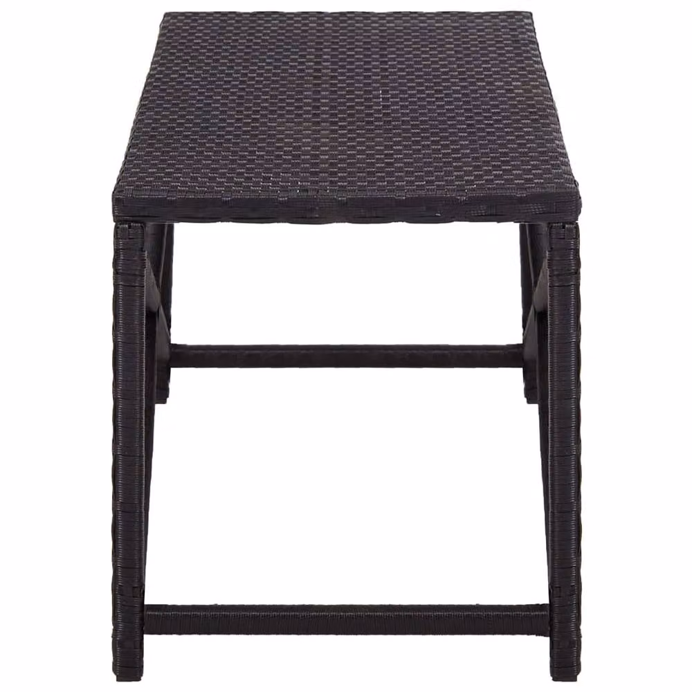 Berkfield Home Modern Poly Rattan Garden Bench in Black, Width: 120 cm – 3