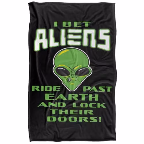 JQ Licensing Aliens Lock Doors Silky Touch Super Soft Fleece Throw Blanket, Multicolour, W: 91 cm, H: 147 cm – 1
