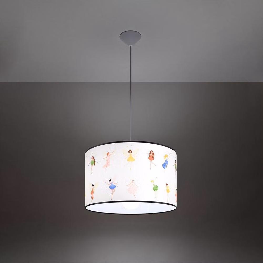 Sollux Lighting Modern Multicolour Fabric Round Pendant Lamp W/D/H: 95 x 40 x 40 cm – 2
