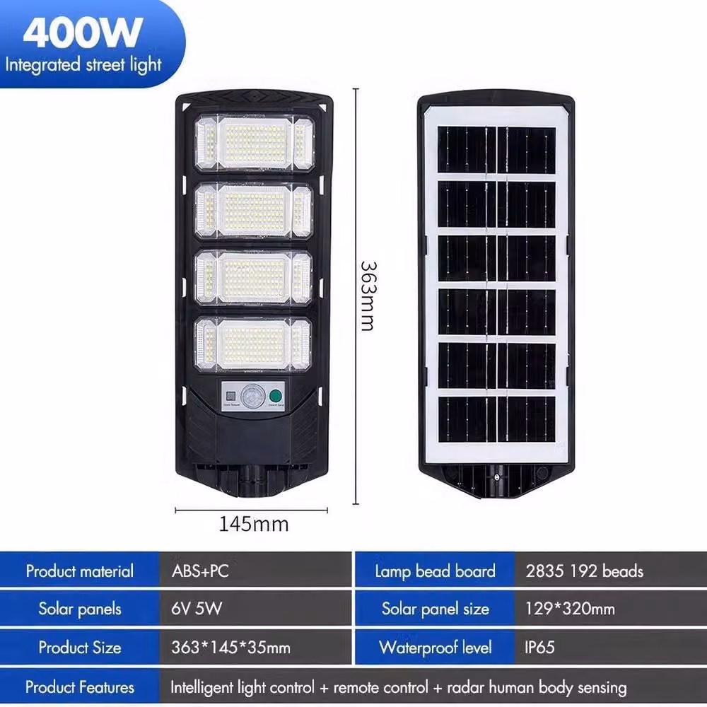 FLAVORA LED Solar Street Light with Motion Sensor, Black Outdoor Garden Security Lamp – 5