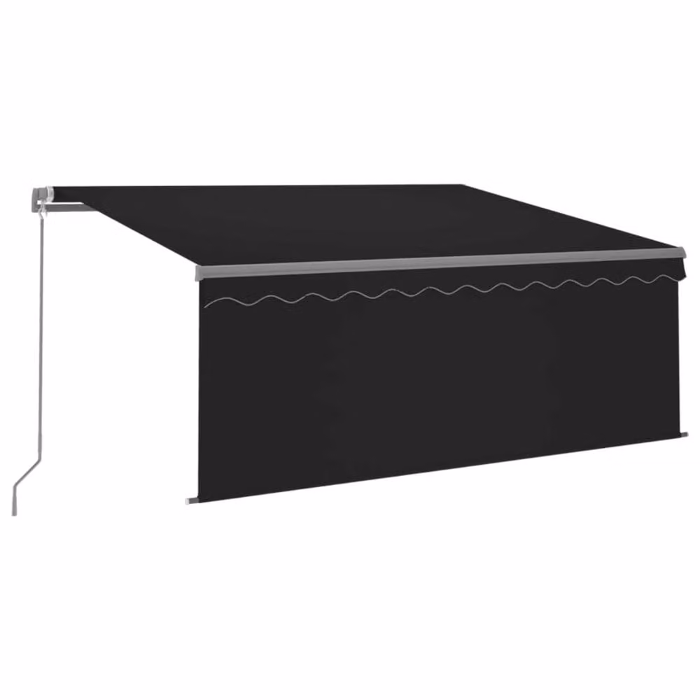 Berkfield Home Manual Retractable Awning with Blind, Anthracite and Black, W: 300 cm, D: 250 cm – 2