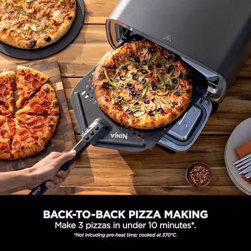 Ninja Artisan Electric Outdoor Pizza Oven and Air Fryer, Grey, W/D/H: 37.0 x 59.0 x 42.0 cm – 4