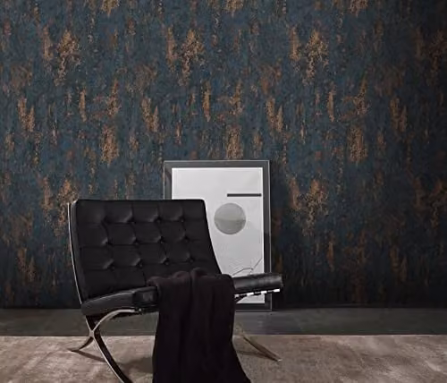 Erismann Casual Chic 1027344/10273-45 Blue Abstract Modern Non-Woven Vinyl Wallpaper Roll