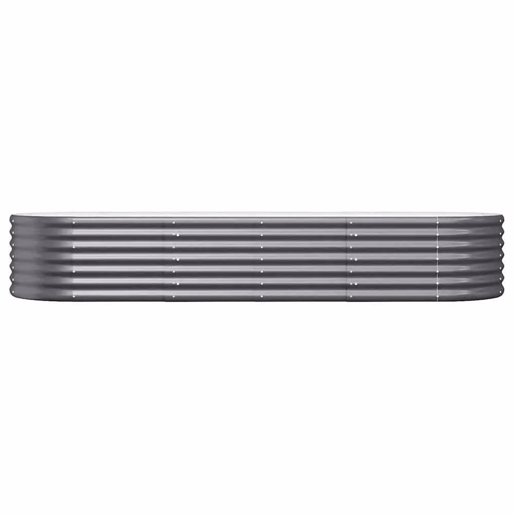 Berkfield Home Garden Powder-coated Steel Raised Bed in Anthracite Grey, W/D/H: 224 x 80 x 36 cm – 3