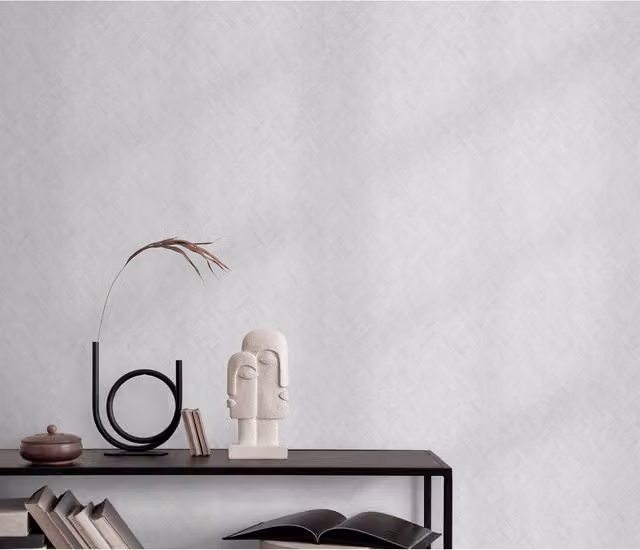 Erismann Silent Weave Plain Grey Non-Woven Vinyl Wallpaper