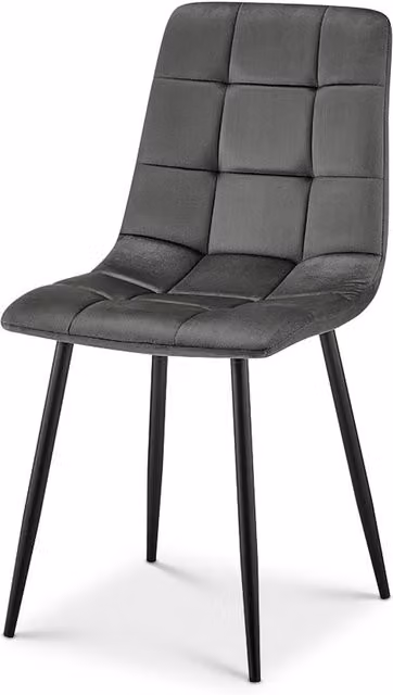 Bravich Zurich Embossed Velvet Dining Chair in Grey