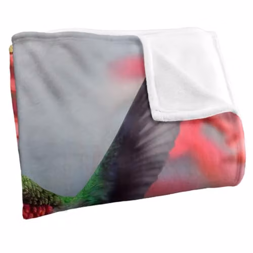 JQ Licensing Royce Mcclure Hummingbirds Silky Touch Super Soft Floral Throw Blanket, Multicolour, W/D/H: 91 x 147 cm – 2