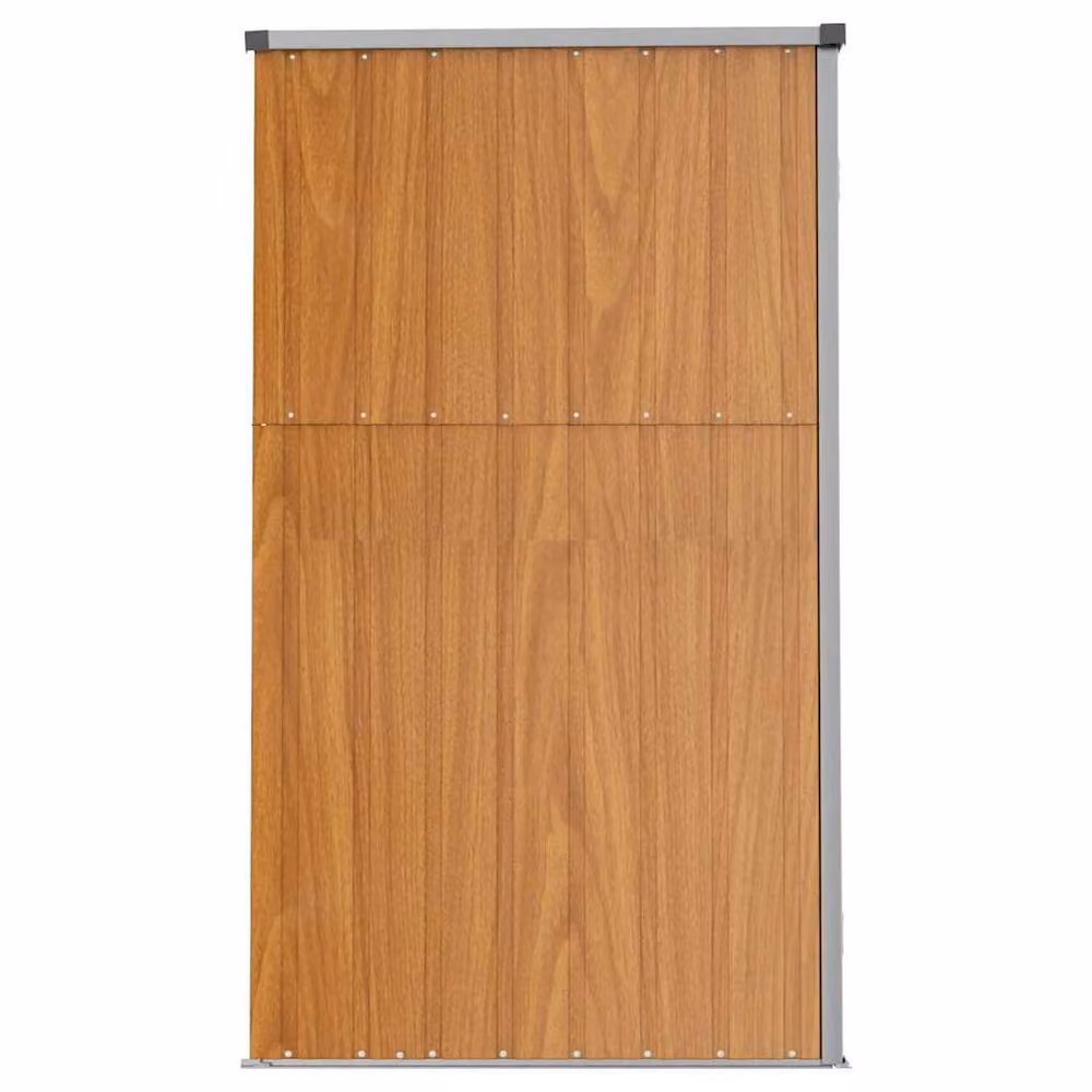 Berkfield Home Garden Tool Shed in Brown Galvanised Steel, H x W x D: 161 x 225 x 89 cm – 3