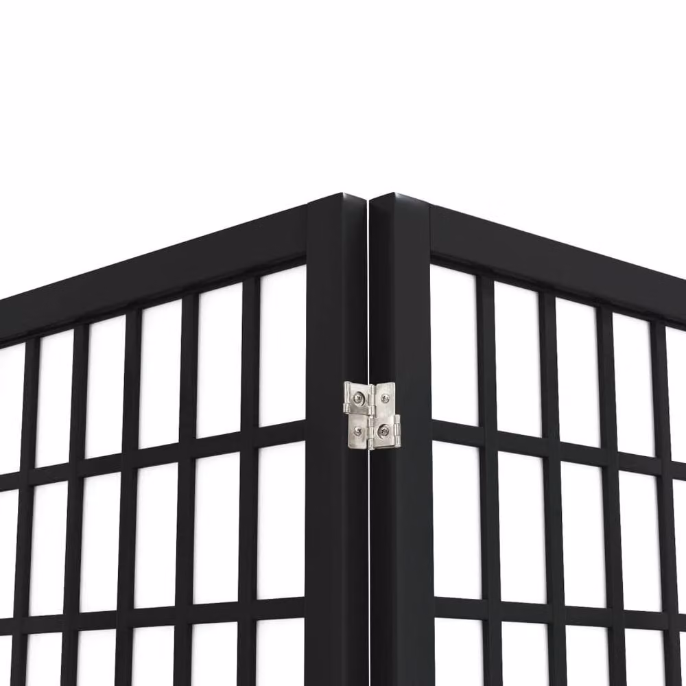Berkfield Home 6-Panel Japanese Style Folding Room Divider, Black, W: 240 cm, H: 170 cm – 3
