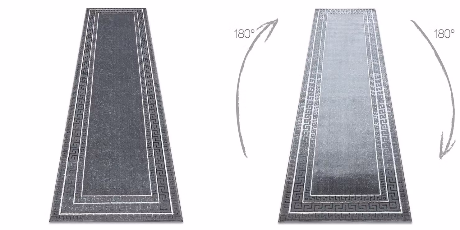 RugsX Allure Geometric Modern Runner in Grey, W/D: 80 x 250 cm – 3