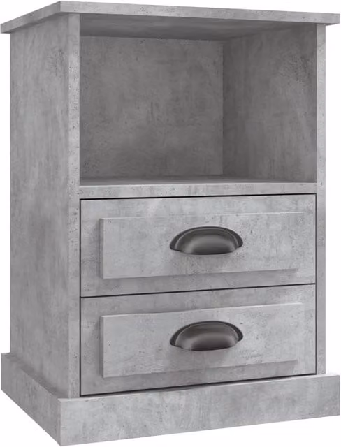 Berkfield Home Bedside Cabinet in Grey, W/D/H: 43 x 36 x 60 cm – 1