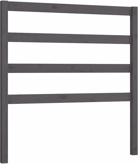 Berkfield Home Grey Rustic Solid Pine Wood Bed Headboard W: 96 cm, D: 4 cm, H: 100 cm