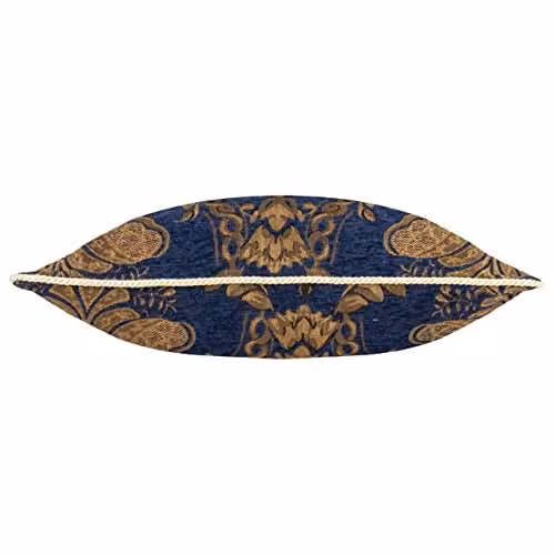 Paoletti Shiraz Floral Square Cushion in Blue and Gold – 4