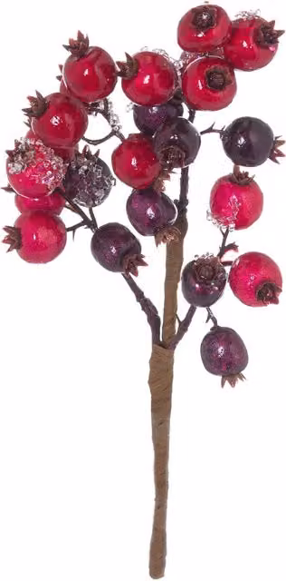 KDMK Festive Red Berry Stem for Winter Holiday Arrangements - Red