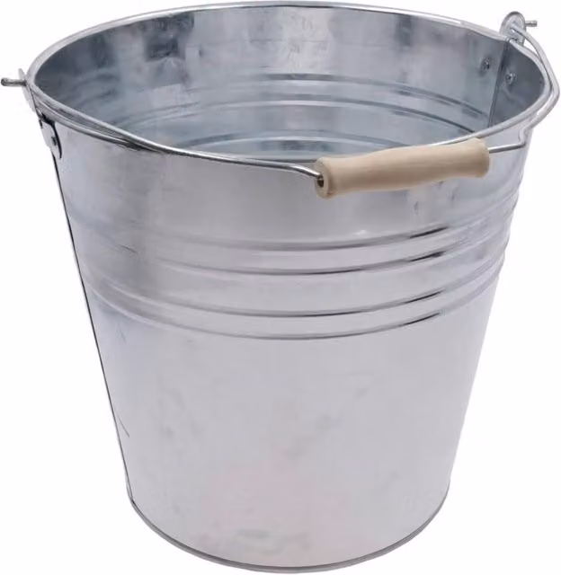 Marco Paul 15 Litre Galvanised Bucket in Silver