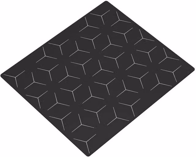 FLAVORA Heat Resistant Induction Hob Protector Mat in Black, W: 63 cm, D: 51 cm