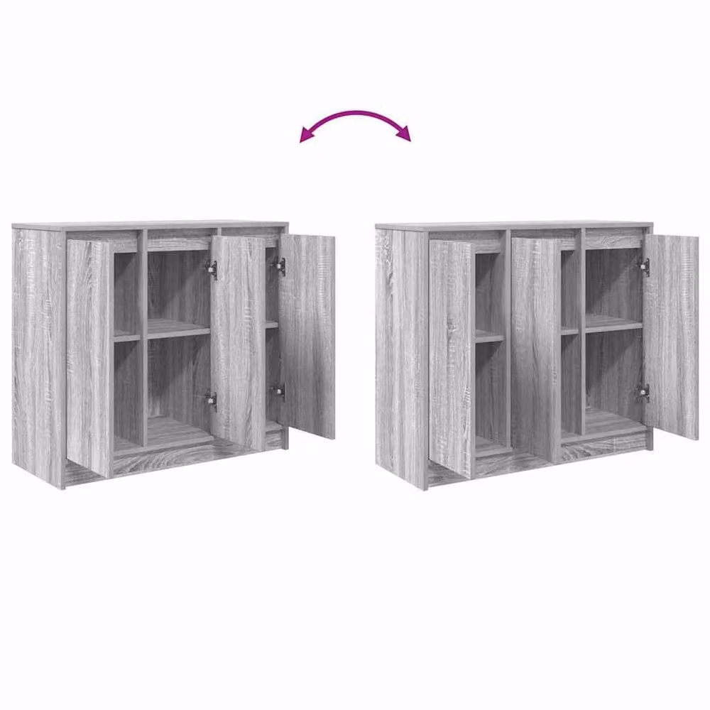 Berkfield Home Grey Sonoma Sideboard in Engineered Wood, W/D/H: 85 x 34 x 76 cm – 3