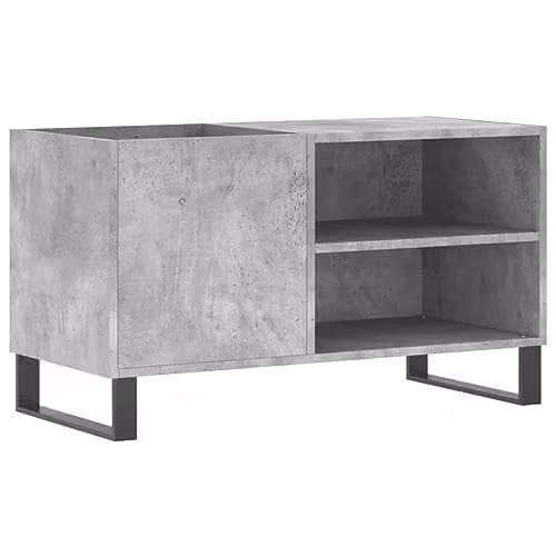 vidaXL Record Cabinet in Concrete Grey, W: 85 cm, D: 38 cm, H: 48 cm, Made of MDF – 1