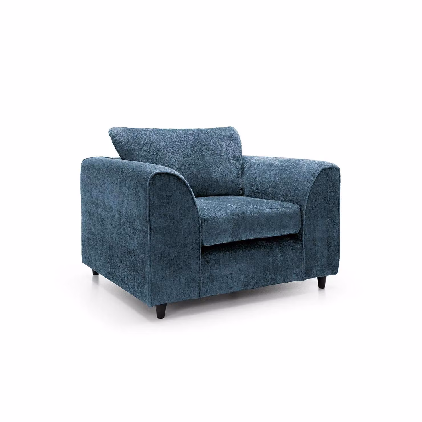 Abakus Direct Harriet Armchair in Dark Blue Crushed Chenille Fabric – 2