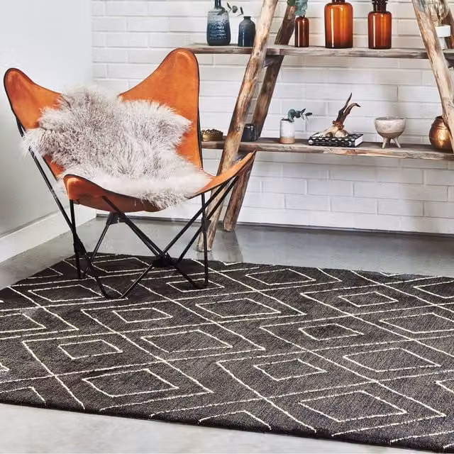 Asiatic Carpets Nomad Moroccan Hand-Tufted Grey Rug, W: 200 cm